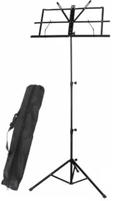 OUTLETISSIMO® Pupitre réglable pliable avec sac portable 55 cm trépied pour partitions musicales support de table pour livres d'extension 70 cm-140 cm