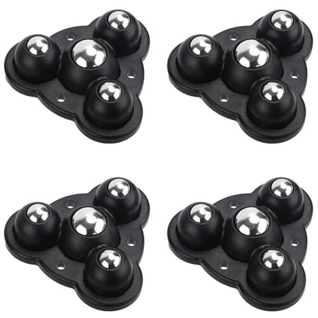 4pcs Furniture Movers Sliders, Self Adhesive Caster Wheels Small Countertop Wheels Easy to Move Rollers for Appliances Countertop Appliance Wheels for Kitchen Appliances (Triangle, 4 Ball)