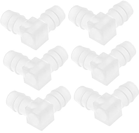 HANABASS 6piezas Conectores De Púas Manguera De Codo Accesorios De Plástico Dentada Fáciles De Instalar