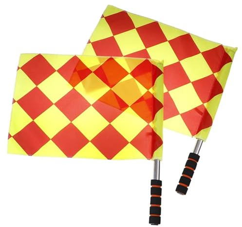 SUBLXPoten Drapeaux pour Juge de Touche Drapeaux d'arbitre de Football, Drapeaux de Juge de Ligne de Football Professionnel Fair Play avec Sac
