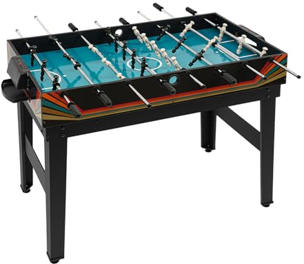 JJsdwin 10-in-1-Spieltisch, Multispieltisch mit Verstellbare Fußpolster und Rutschfester Griff, Multifunktionstisch für Familien und Spielzimmer, Produktgröße 122x60x80 cm, Bunt