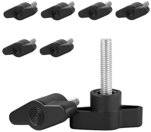 Zasjon 6 Stück Flügelschraube M8, M8 x 60mm Rändelschraube Mit Griff Flügelschrauben Klemmknopf für Werkzeugmaschine Anziehen Geräte Instrument