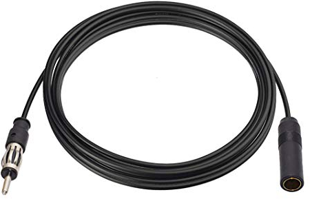 Bingfu Car FM AM Radio Antenna Extension Cable 16.5 feet / 5m Cord DIN Plug Connector Coaxial Cable for Vehicle Truck Car Stereo Head Unit CD Media Receiver Player