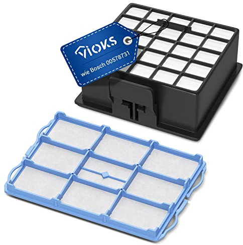 Filtro Hepa - 1 pieza y filtro de motor - Kit completo de repuesto para Bosch 00578731 00578863 - Filtro protector premotor - Accesorio para aspiradora Bosch
