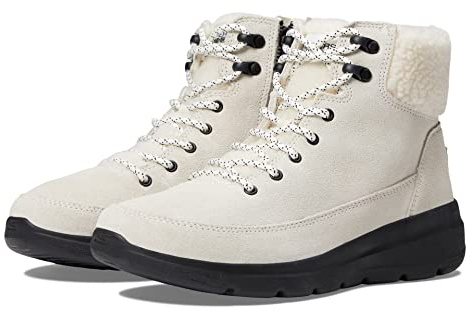 Skechers Performance Women's GLACIAL ULTRA - WOODLANDS, White/Black,5.5