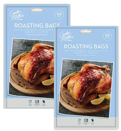 Bratbeutel, ofen- und mikrowellengeeignet, für saftiges Fleisch, 250 mm x 380 mm, 2 Stück