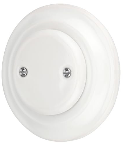 Unterputz Porzellan Retro Blindabdeckung, All-in-One, Serie PR1 weiß