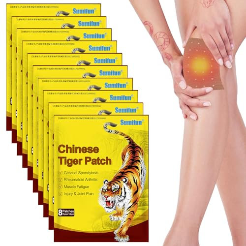 Schmerzlinderung Patch, 80pcs/10Pack Schmerzlinderungspflaster, Chinesische Ferninfrarot Pflaster, Schmerzlinderung Wärmepflaster für Nacken, Schulter, Schmerzlinderung Pflaster für Muskelschmerz