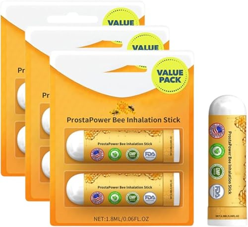 LEFUN ProstaPower Bee Inhalation Stick, BeeBoom Nasal Inhaler Stick, ProstaVibe Nasal Spray for Prostate Wellness, Professional Prostate Spray Improves Blood Circulation (3)