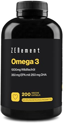 Omega 3-2000 mg (EPA 700 mg + DHA 500 mg) por dosis diaria (2 cápsulas blandas) - Mantiene niveles normales de triglicéridos - Con Vitamina E Natural con acción antioxidante - Zenement