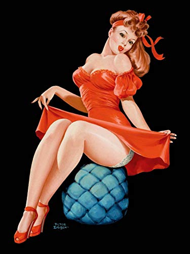 Magnet 1940s Driben Classic American Pin-Up Pin Cushion Magnet Vinyl Magnetic Sheet for Lockers, Cars, Signs, Refrigerator 5