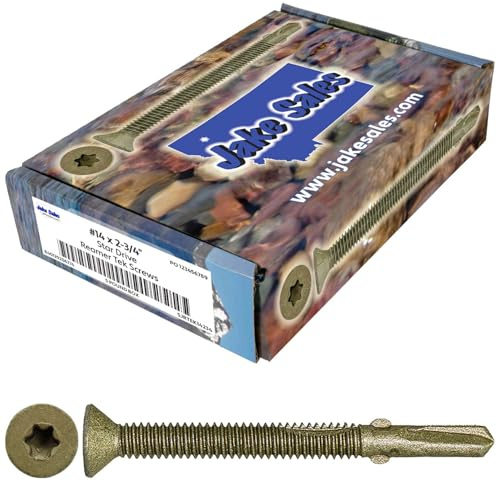 14x2-3/4 Reamer Tek Torx/Star Head Self-Drilling Wood to Metal Screws - for Flatbeds, Trailers - T-30 Torx Screw Head 5 POUNDS 170 Screws