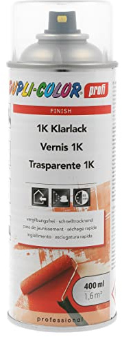 DUPLI-COLOR profi 1K Klarlack seidenglänzend 400 ml – Schnelltrocknender UV-beständiger Klarlack für Auto, Holz und Metall – Perfekt für DIY und professionelle Anwendungen