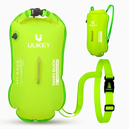 Ulikey Boa Gonfiabile per Nuoto, 2 in 1 Boa da Nuoto e 28L Borse Impermeabile con Tracolla Regolabile per Spiaggia Sport d'Acqua, Surf, Snorkeling