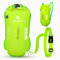 Ulikey Bouée de Natation 2 en 1 et Sac à Dos étanche, 28L Bouée de Natation Gonflable Swim Buoy Eau Libre pour Triathlètes, Kayakistes, Plongeurs en Apnée (Vert)