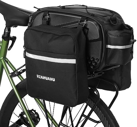 Lixada Fahrrad-Rücksitztasche, Fahrrad-Kofferraumtasche, Multifunction Wasserdichter Fahrradträger, Rücksitztasche mit Seitentasche