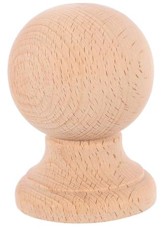 VICASKY Small Wood Finial Unfinished Hardwood Finials for Crafting Decorative Toppers for Furniture Roman Column Ornaments Flagpole Bed Post DIY Projects