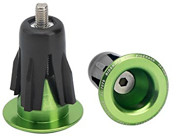 Lenker-Endstopfen aus Aluminiumlegierung, für Mountainbikes, Lenkerkappen, Verriegelungskappen, Lenkerstopfen (grün)