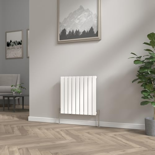 NRG Modern Radiator White 600x612mm Single Flat Panel Heater Horizontal