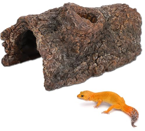 Aquarium Deko Höhle Verstecke für Reptilien Fische Frosch Schildkröte Axolotl,Aquarium Dekoration für kleine Eidechsen Schildkröten Amphibien Fische