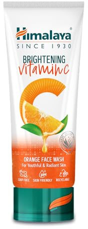 Nettoyant visage orange éclaircissant à la vitamine C de l'Himalaya | Nettoyant éclaircissant pour le visage | Enlever la peau terne | 100 ml