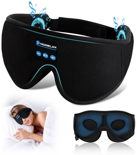 Mascherina per dormire con cuffie Bluetooth, mascherina per dormire 3D senza fili, per dormire sul fianco/sulla schiena, regalo per donne