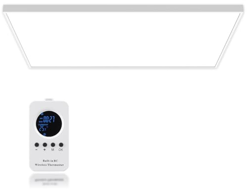 Hocosyme Calefactor Bajo Consumo 600W con Control Remoto, Calefacción por Infrarrojos 8-20㎡ - 1-3 Minutos para Alcanzar la Temperatura de Funcionamiento - Certificación TÜV