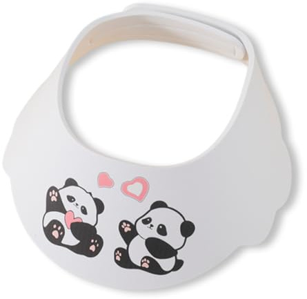 AEIXYA 1 Stück Duschhaube Kinder, Baby Verstellbarer Shampoo Schutz, Baby Duschhaube, Haarwaschhilfe Kinder, Shampoo Bade Bad Schützen Weiche Kappe Hut, Für Säuglinge, Kleinkinder(Panda-Design).