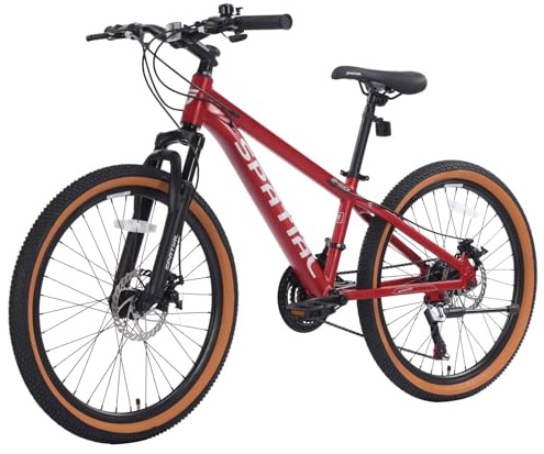 SPATIAL MTB Bicicleta de Montaña para Adultos y Jóvenes - 29/27,5/26/24 Pulgadas, 8/21 Velocidades, Frenos de Disco Mecánicos Dobles, Cuadro de Aluminio, Suspensión Delantera, Asiento Ajustable