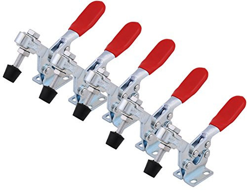 5pcs Abrazadera de Palanca Abrazadera de Palanca de Liberación Rápida 227kg 500lbs Abrazaderas de Palanca de Tipo Vertical Rojo