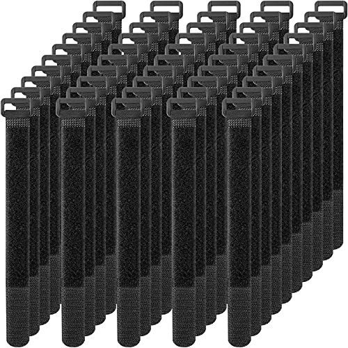 Pasow Adjustable Cable Ties Organizer Fastener with Plastic buckle (8Inch Pack of 50)
