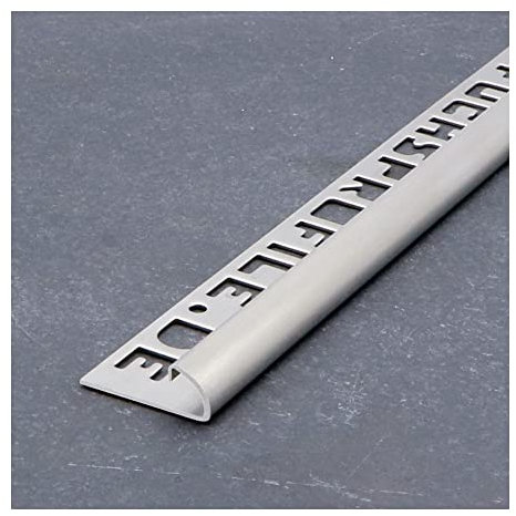 Fuchs Design 1 m profilé pour carrelage Premium 10 mm quart de rond à partir de acier inox V2A dans brossé Profil des carreaux Rail en acier inoxydable