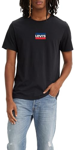 Levi's Graphic Crewneck Tee T-shirt, Mini Sportswear Pirate Black, XS Uomo