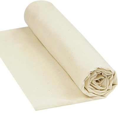 HOTGODEN Lätt vikt 100% bomull muslintyg: 160 cm x 2,5, 10 meter oblekt muslin linne tyg material för sömnad material kläder tyg