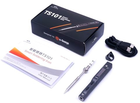 MINIWARE TS101 Lötkolben Schweißgerät B2 Tips Tragbar Digit DC5525 USB-C 90W Temperatur Einstellbar 50-400℃ Original Digital OLED Programmierbar