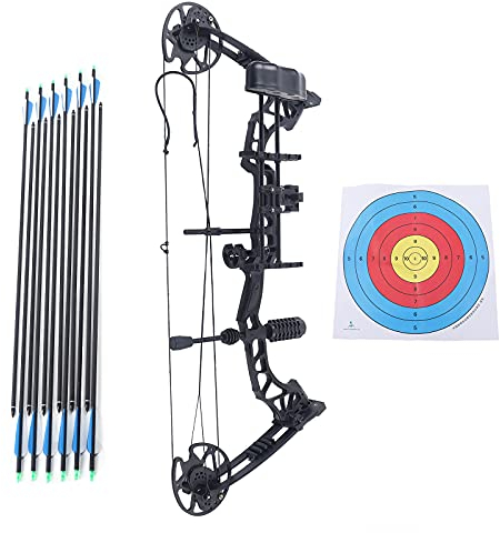 HarBin-Star 35-70lbs Compoundbogenset für Erwachsene, Einstellbare Jagd Compound Bogen und Pfeil Set, komplettes Bogenschießset für Outdoor-Zielübungen, Jagd, Sportwettkämpfe