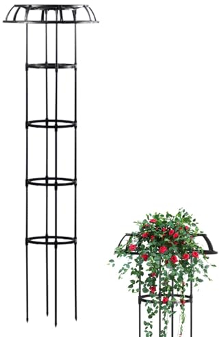 Sghtil Treillis de rosiers grimpants, treillis de jardin pour plantes grimpantes, treillis de rosiers, treillis de clématites en forme de parapluie pour l'extérieur, la vigne soutient la tour de