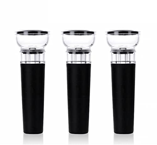 FCSHFC 3 Pezzi Tappi Bottiglie Vino Riutilizzabile Tappi Vino, Crea Una Chiusura Ermetica Tappi per Bottiglie di Vino per Champagne, Regali, Bar, Festa, Matrimonio