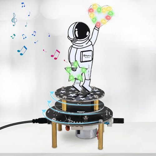 PEMENOL DIY Elektronik Löt bausatz Astronaut Styling, LED-Lichter löten Kit mit Musik-Control Tasten, Technik Gadgets Löten Lernen Set für Anfänger und Erwachsene Geburtstagsgeschenk