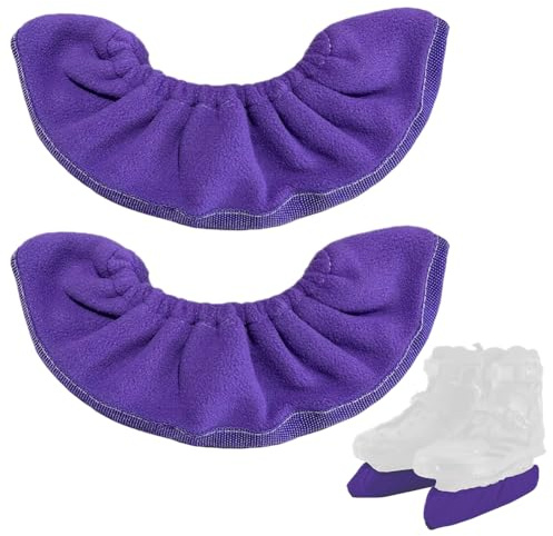 CREATCABIN Purple Ice Skate Guards Blade Covers Velvet Sports Hockey Figure Skates Soaker Blade Protector to Keep Dry and Protected for Hockey Figure Skating Soakers Adults Sports Blue Violet