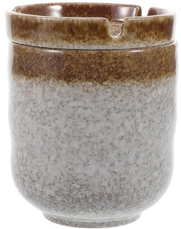 VICASKY Cendrier en Céramique Japonerie Style Chinois Rétro 4.3 X 3.4 Pouces Entonnoir Coupe-Vent Lavable pour Restaurant Sushi et Usage Intérieur