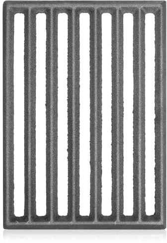 iplusmile Rejilla Metálica de Hierro Fundido para Chimenea y Estufa de Leña, Resistente al Calor, Tamaño Rectangular 21.5x16 Cm, Grosor 0.9 Cm, para Barbacoa y Uso en Fuego Abierto