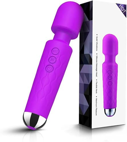 Wand Vibrator Sex Toys for Woman, Dildo Vibrator – 20 * 8 Frequency | Magic Wand Vibabrator with G Spot & Wand Massager Vibabrator, Silent & Powelful Vibrators for Women & Couples