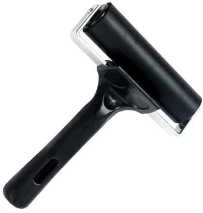 INOOMP Rullo per Inchiostro Nero in Plastica 15 Cm Strumento Semplice e Resistente per Inchiostrare Superfici Intagliate Uso Facile per Stampa Artistica