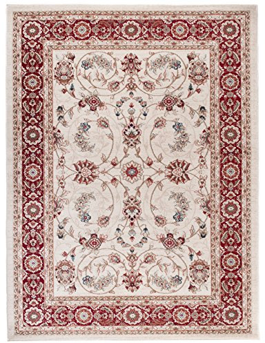 Carpeto Orientteppich Teppich Creme 300 x 400 cm Ornamente Klassisch Muster - Wohnzimmer Schlafzimmer Esszimmer
