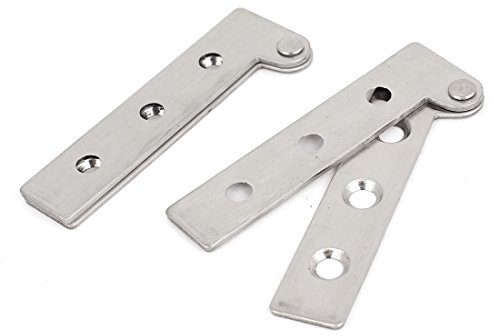 Aexit Cabinet Window Clothes Hangers Door 65mm Length Stainless Steel Fitting Part Hinge Children's Clothes Hangers 2 Pcs