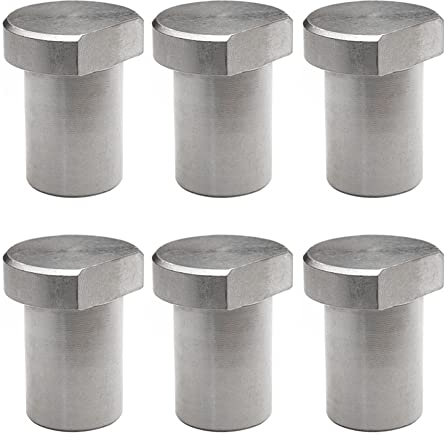 Yoiimiya 6Pcs Bench Dogs Workbench Peg Brake Stop Clamp Positioning Planing Plug Shop Essential Woodworking -20mm, Silver, 19mm