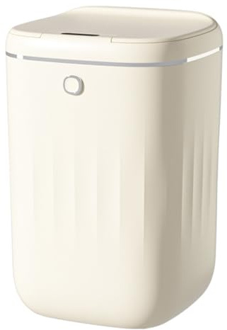 Sonew Smart Sensor Mülleimer, 20 L Automatischer Mülleimer mit Deckel und Batteriebetrieb, 25 X 25 X 32 Mm Bewegungssensor-Mülleimer für Küche, Badezimmer, Wohnzimmer und Büro