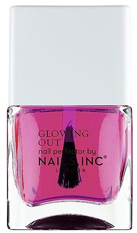 Nails Inc - GLOWING MY WAY vernis à ongles embellissant - Glow naturel, teinte rose - Finition miroitante et scintillante - Longue durée & Cruelty Free - Manucure parfaite, effet Fench Manicure