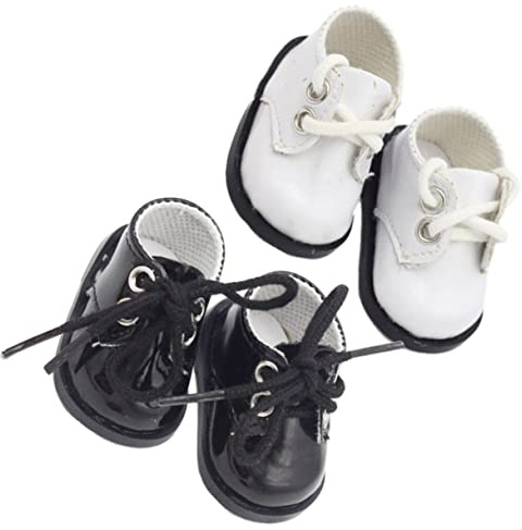 TOYANDONA 2 Paires De Chaussures De Poupée Décoratives Miniatures, Chaussures en Cuir pour Poupées en Peluche, Accessoires De Décoration pour Maison